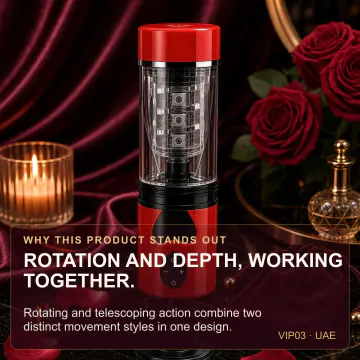 Electric Rotating Telescopic Masturbator Cup VIP03 product image view 2