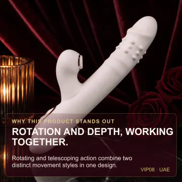 Rechargeable Suction Rotating Telescopic Vibrator VIP08 product image view 2