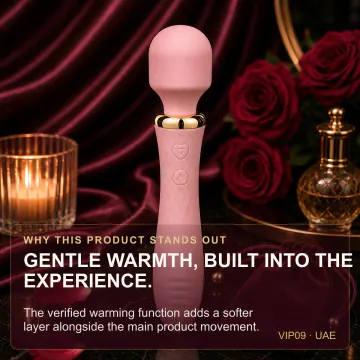 Rechargeable Pink Vibrator Wand VIP09 product image view 2