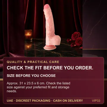 Bagged Manual Dildo - Skin/Black VIP33 product image view 4