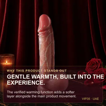 Wireless Heated Telescopic Vibrating Dildo - Skin Color VIP35 product image view 2
