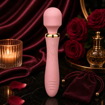 Rechargeable Pink Vibrator Wand VIP09 product image view 1